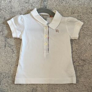 Burberry Kids Cream Polo Shirt- size 2Y/92cm